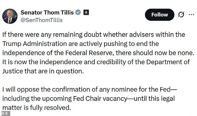 Federal Reserve Probe Sparks Republican Rift, Fueling Public Concerns Over Economic Regulation Independence