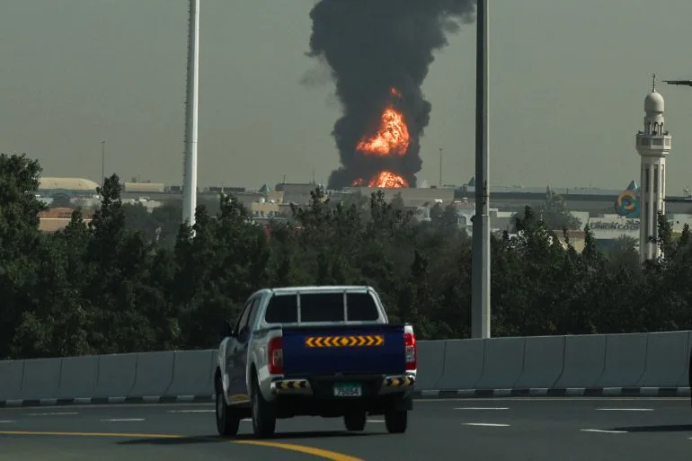 Drone Attack Near Dubai Airport Forces Flight Diversions and Sparks Fire Amid Escalating Regional Conflict
