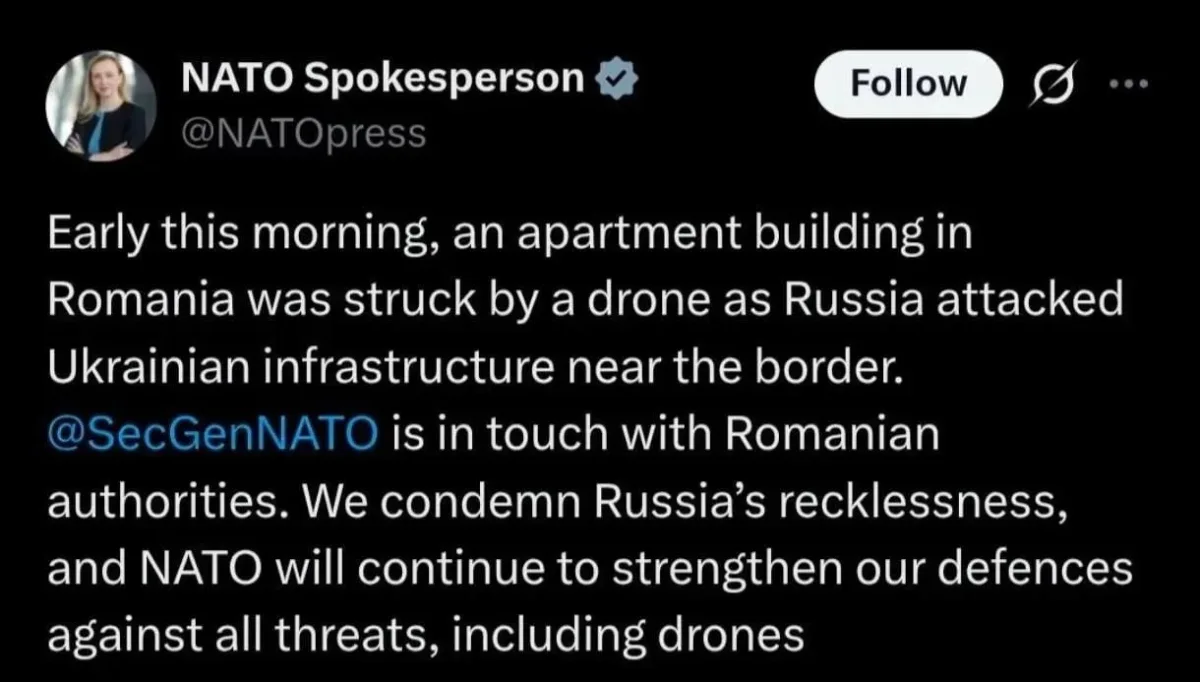 Romania Expels Russian Consul After Border Drone Strike Accusations